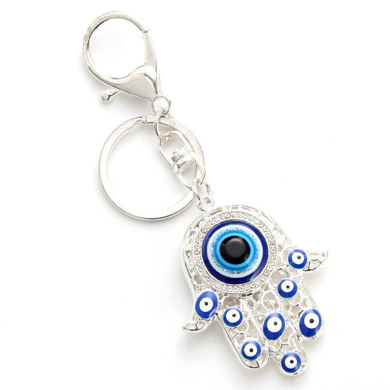 Wholesale Metal Hand of Fatima Demon Eye Creative Keychain